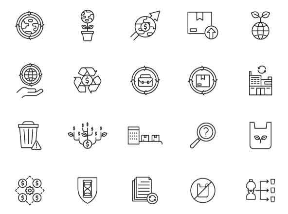 80 Circular Economy Icons Circular Economy Economy Design Economy