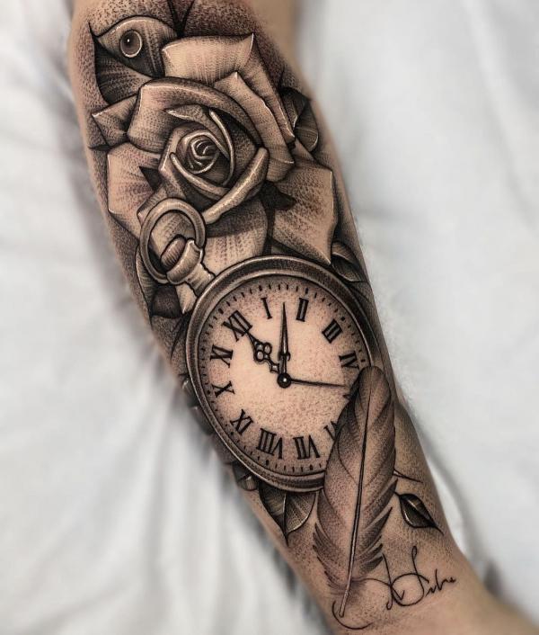 80 Clock Tattoo Designs For Men Timeless Ink Ideas 80 Clock Tattoo Designs For Men Timeless Ink Ideas