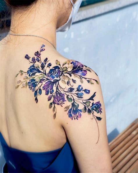 81 Amazing Flowers Shoulder Tattoos 81 Amazing Flowers Shoulder Tattoos