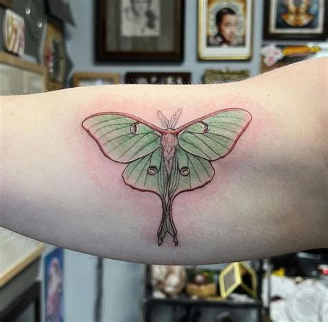 86 Remarkable Luna Moth Tattoos That Are On The Buzz Right Now
