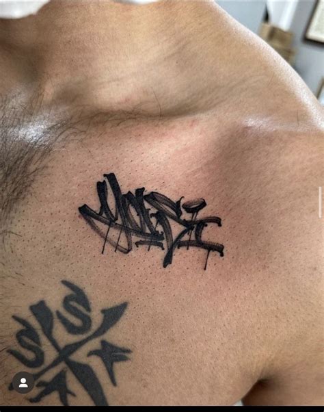 A Man Amp 39 S Chest With The Words Written In Black Ink On His Upper Half