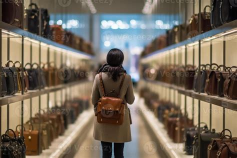 A Shopper Browsing Through A High End Department Store Admiring The