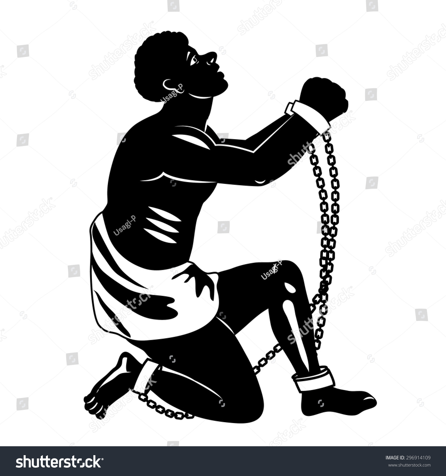 Abolition Slavery Abolition Slavery Amendment Slavery Stock Vector