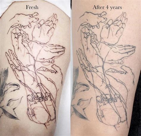 Aged Fine Line Tattoos Discovering The Elegance Of Aging Body Art