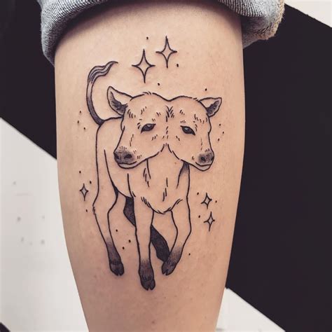 Aggregate More Than 62 Two Headed Cow Tattoo Super Hot In Cdgdbentre