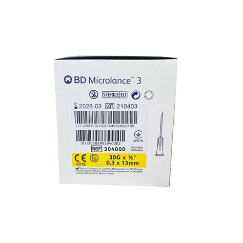 Agujas Hipodermicas Amarilla 30G 0 3X13mm 100Ud Suministros De Agujas Hipodermicas Amarilla 30G 0 3X13mm 100Ud Suministros De