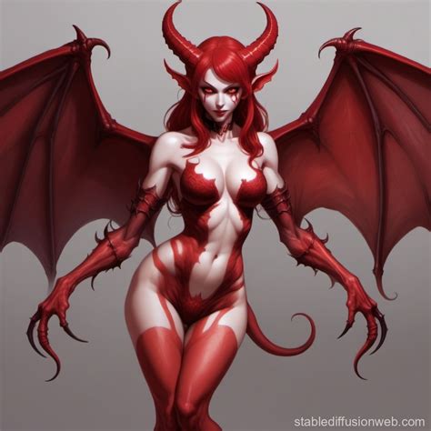 Red Skin Succubus AI Art: Stunning Fantasy Creations