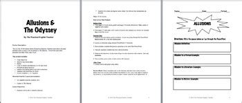 Allusion Lesson For The Odyssey By The Practical English Teacher