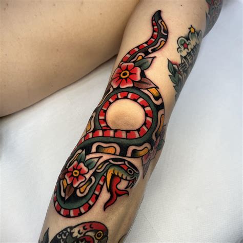 American Traditional Elbow Tattoo Ideas & Inspiration