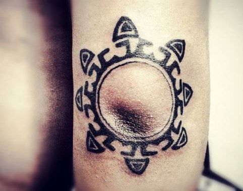 Bold American Traditional Elbow Tattoo Ideas