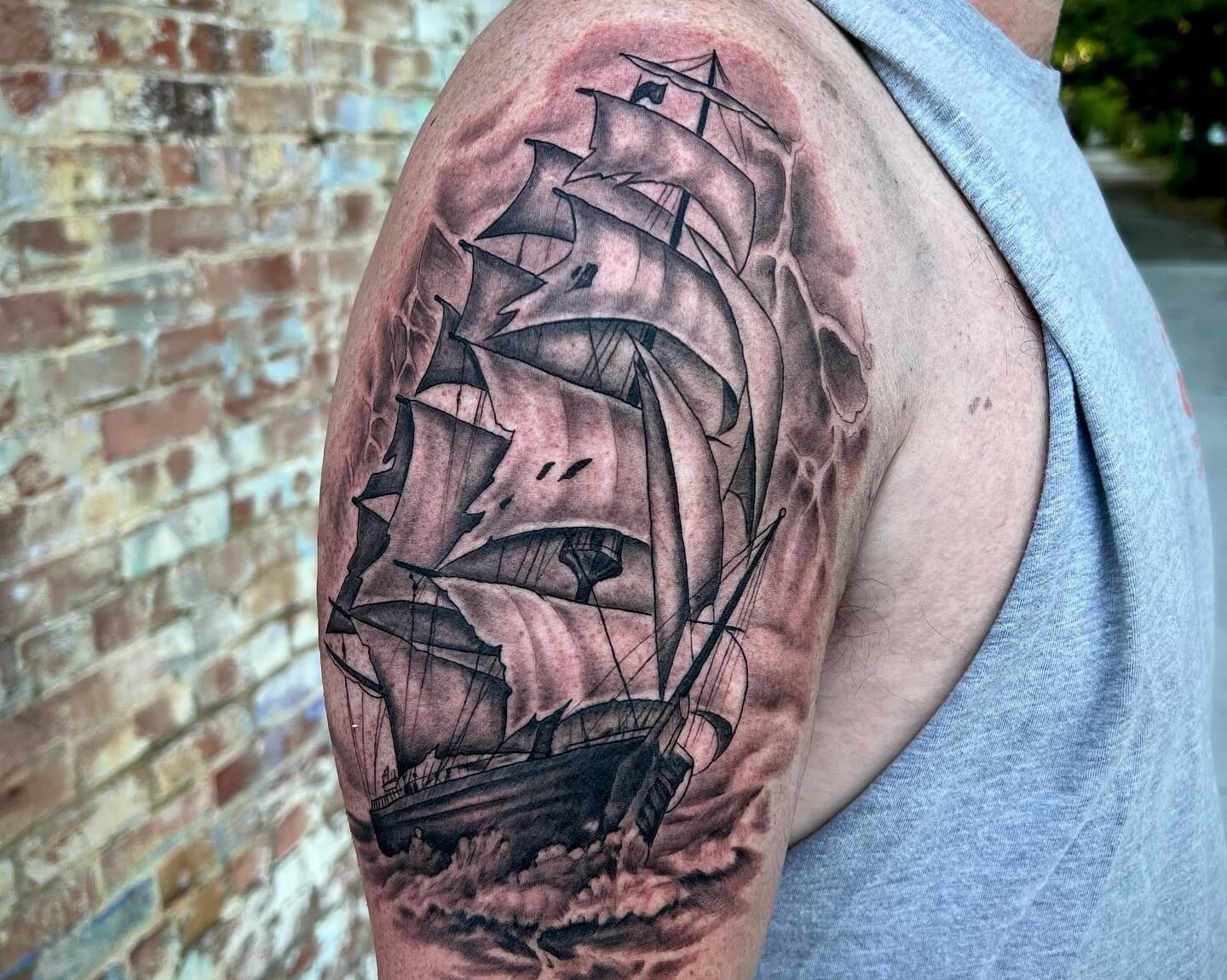 American Traditional Pirate Ship Tattoo Best Tattoo Ideas