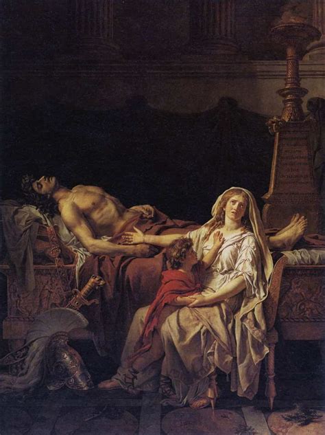 Andromache Mourning Hector 1783 By Jacques Louis David Artchive