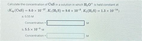 Answered Calculate The Concentration Of Cus In A Bartleby Answered Calculate The Concentration Of Cus In A Bartleby