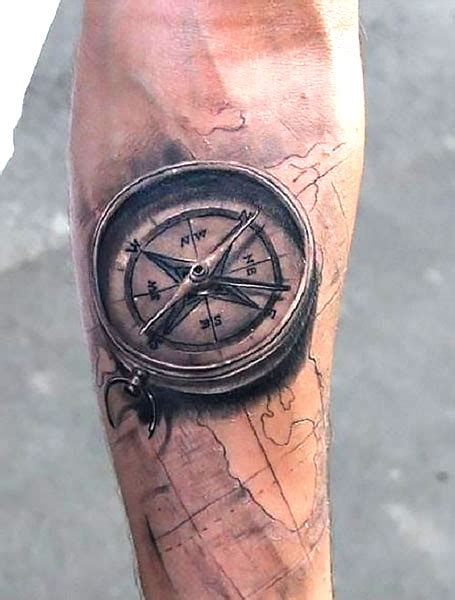 Antique Compass Tattoo Designs