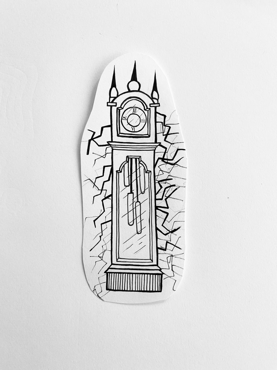 Antique Grandfather Clock Tattoo Antique Grandfather Clock Tattoo
