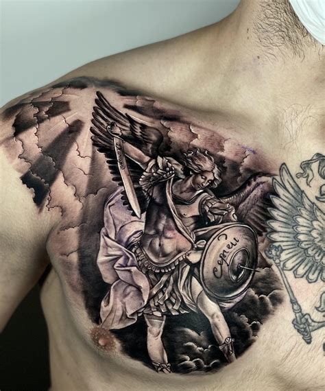 Archangel Michael Chest Tattoo Archangel Michael Chest Tattoo