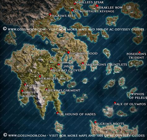 Assassin S Creed Odyssey Map Guide How Big Is The Map Legend Icons