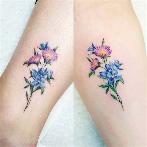 Aster & Morning Glory Tattoo: Delicate Floral Ink Ideas
