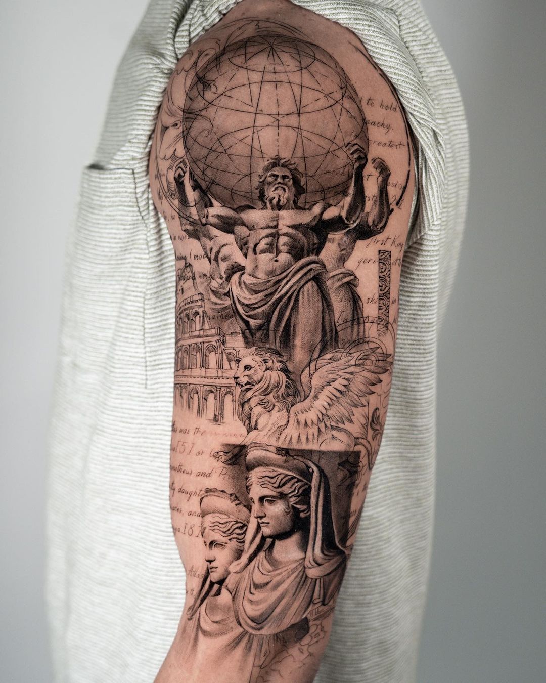 Atlas Holding The World Tattoo: Mythical Strength Inked