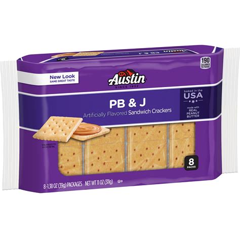 Austin Sandwich Crackers Pb And J 8 Ct 11 Oz Walmart Com