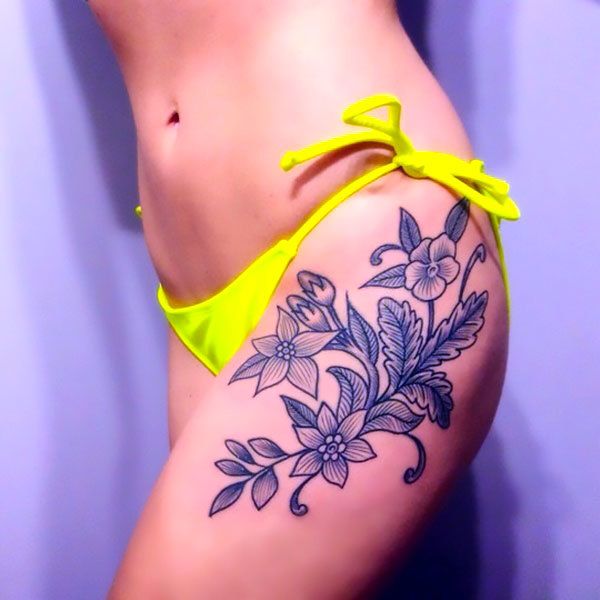 Beautiful Side Hip Tattoo By Julieomnomnom Grab A Spot With Her For