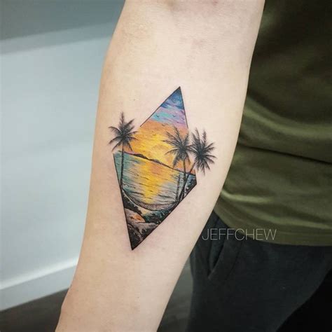 Beautiful Sunset Tattoo By Jeffchewtattoo Sunrise Tattoo Sunset