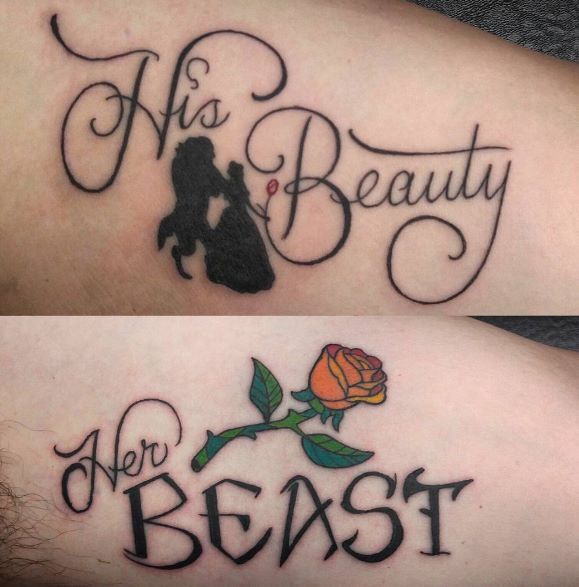 Beauty and Beast Tattoos: Romantic Matching Ideas