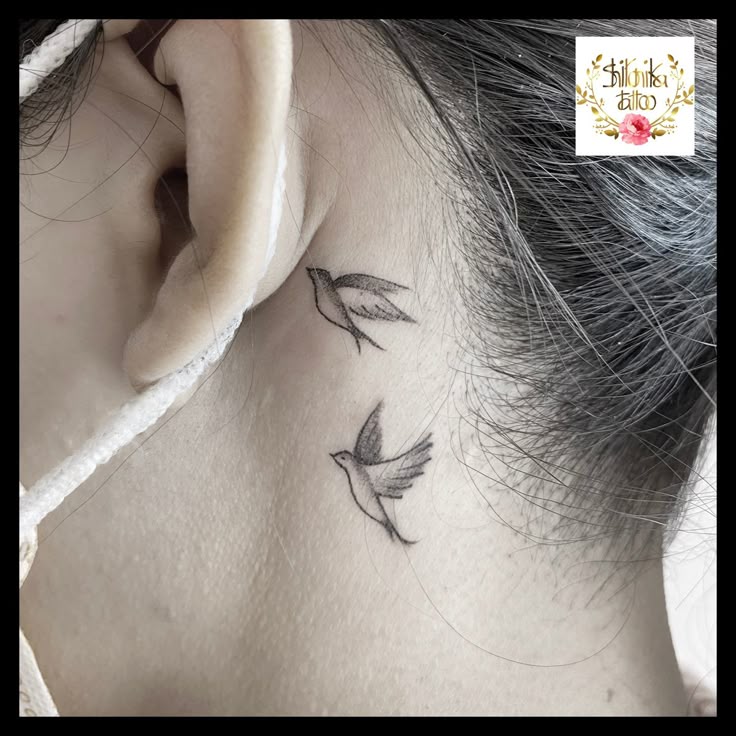 Behind The Ear Bird Tattoos: Delicate & Meaningful Designs