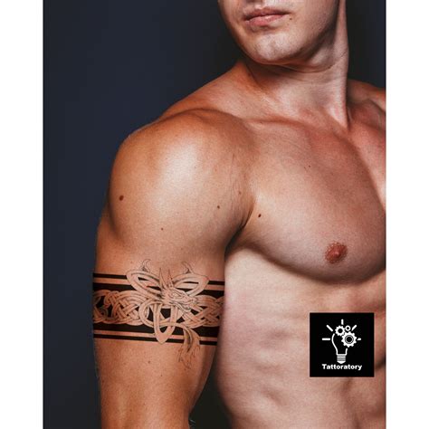 Bicep Band Tattoos For Men