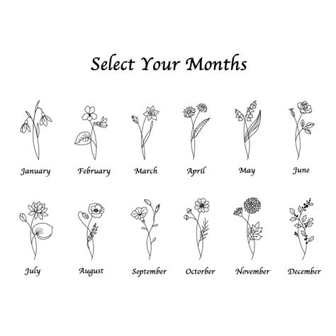 Birth Flower Tattoos: Personalized Designs with Names