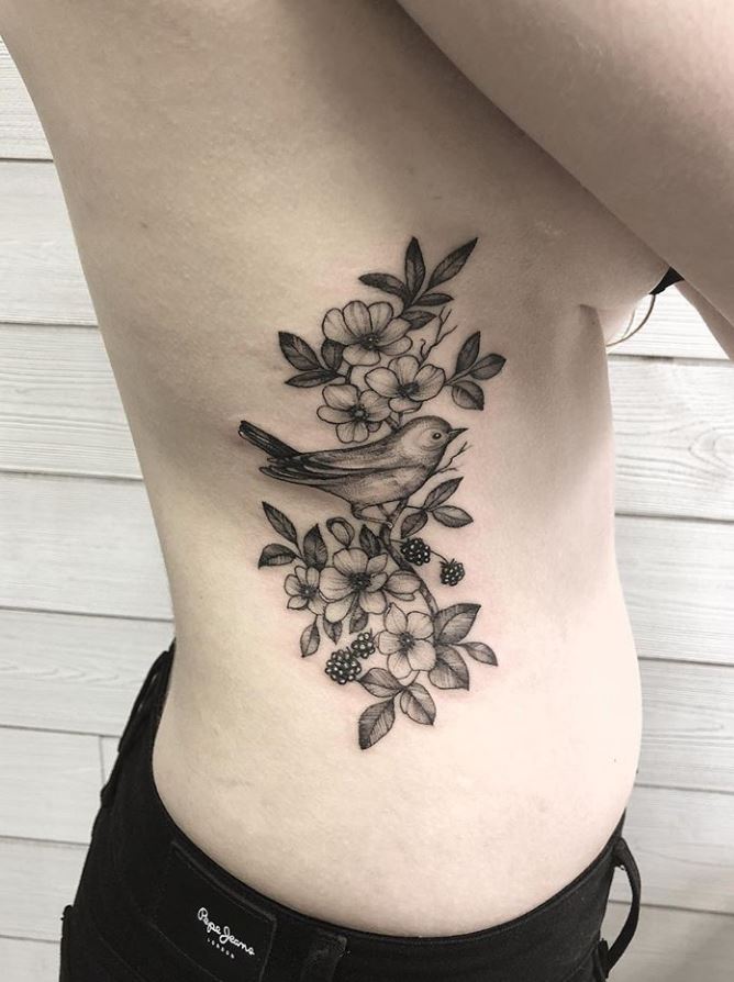Black And Gray Flower Tattoos: Elegant Ink Ideas