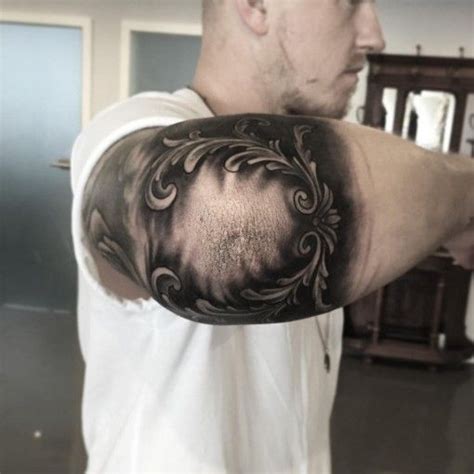 Black And Grey Elbow Tattoo Best Tattoo Ideas Gallery
