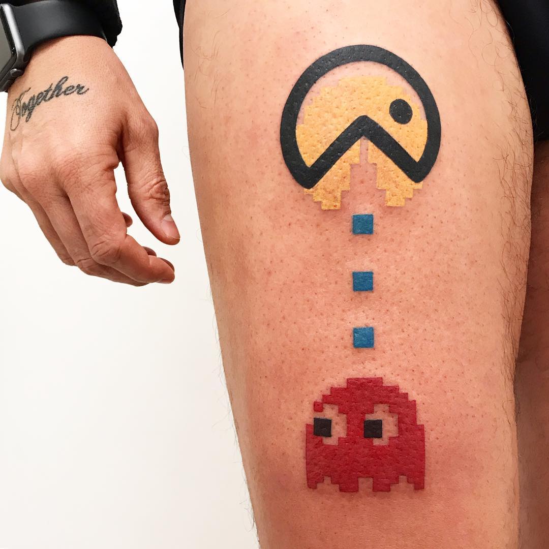 Bold Line Drawings Layered On Top Of Deconstructed Images Of Fruit