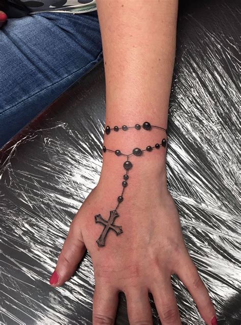 Bracelet Rosary Tattoo Ideas for Wrist Inspiration