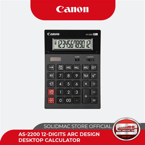Canon As 2200 Arc Design Desktop Calculator 12 Digit Lazada Ph