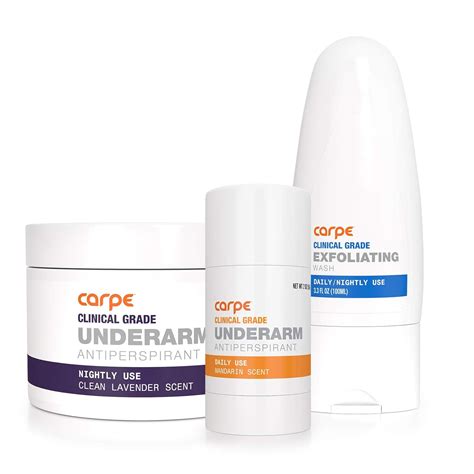 Carpe Clinical Grade Underarm Regimen Combat Sweat Block Excessive