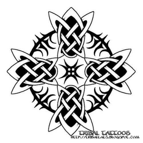 Celtic Cross Tribal Tattoo Celtic Cross Tribal Tattoo