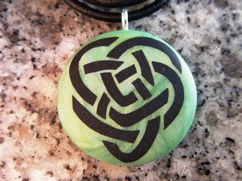Celtic Symbol For Sisterhood Hand Carved On A Polymer Clay Etsy