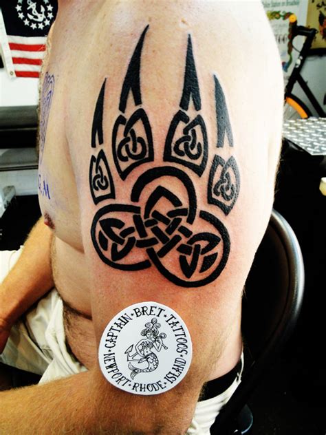 Celtic Wolf Paw Tattoo Designs