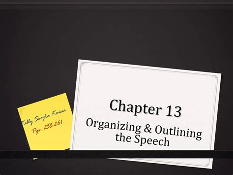 Chapter 13 Organizing Your Speech Diagram Quizlet