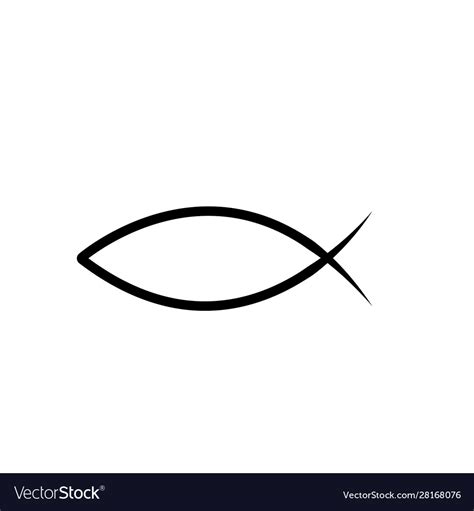 Christian Fish Icon Royalty Free Vector Image Vectorstock