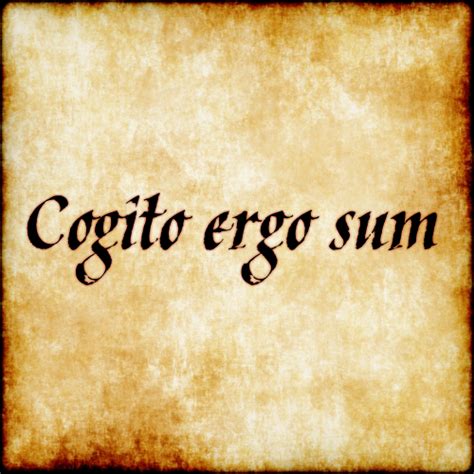 Cogito Ergo Sum Latin Quote Tattoos Latin Quotes Tattoos