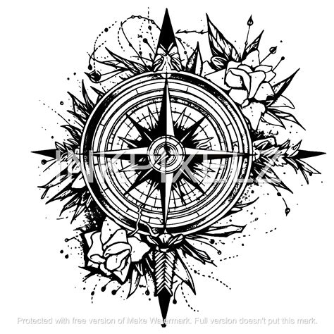 Compass and Rose Tattoo: Meaning & Design Ideas