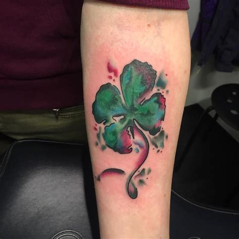 Cool 60 Amazing Four Leaf Clover Tattoo Designs For Men Catch Up Your