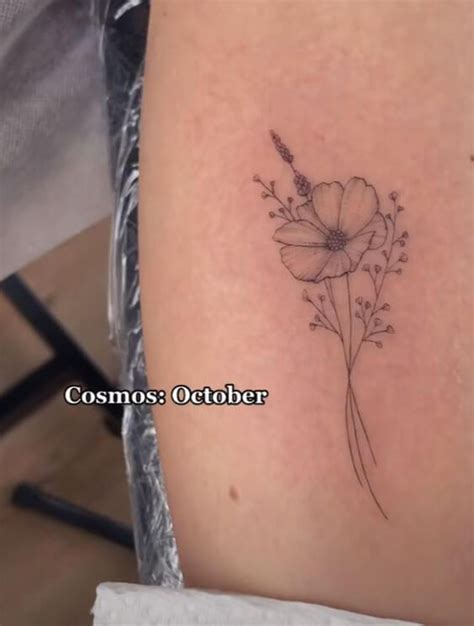 Cool October Birth Flower Cosmos Tattoo Ideas Dodiaries