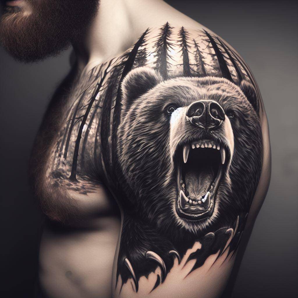 Cool Realistic Bear Tattoo Idea On The Arm Bear Tattoo Designs Grizzly Bear Tattoos Bear Tattoos Cool Realistic Bear Tattoo Idea On The Arm Bear Tattoo Designs Grizzly Bear Tattoos Bear Tattoos
