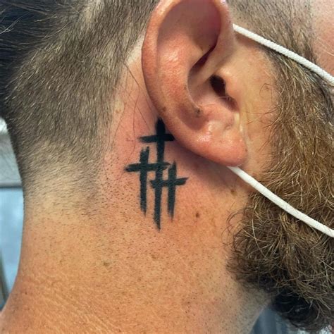 Cross Tattoo Behind Ear Meaning Unveiling The Beauty Of Cross Tattoos