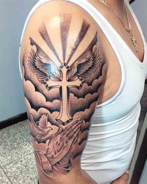 Cross With Hands Praying Tattoo: Meaning & Design Ideas