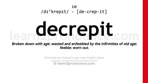 Definition Meaning Of Decrepit Picture Dictionary