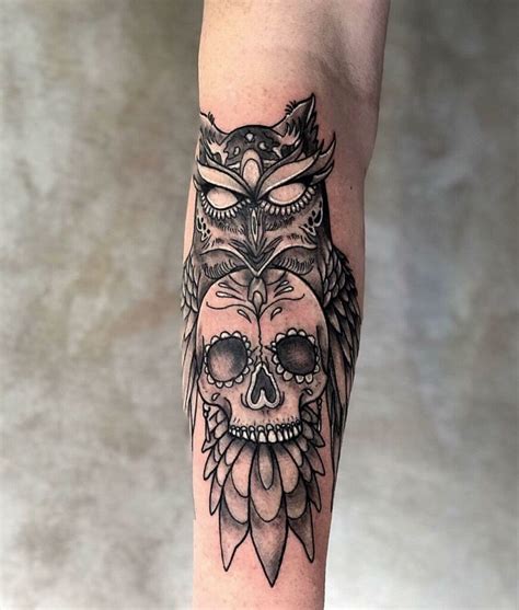 Details 69 Skull And Owl Tattoo In Cdgdbentre